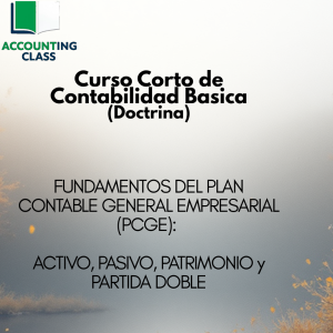 FUNDAMENTOS DEL PLAN CONTABLE GENERAL EMPRESARIAL (PCGE): ACTIVO, PASIVO, PATRIMONIO y PARTIDA DOBLE